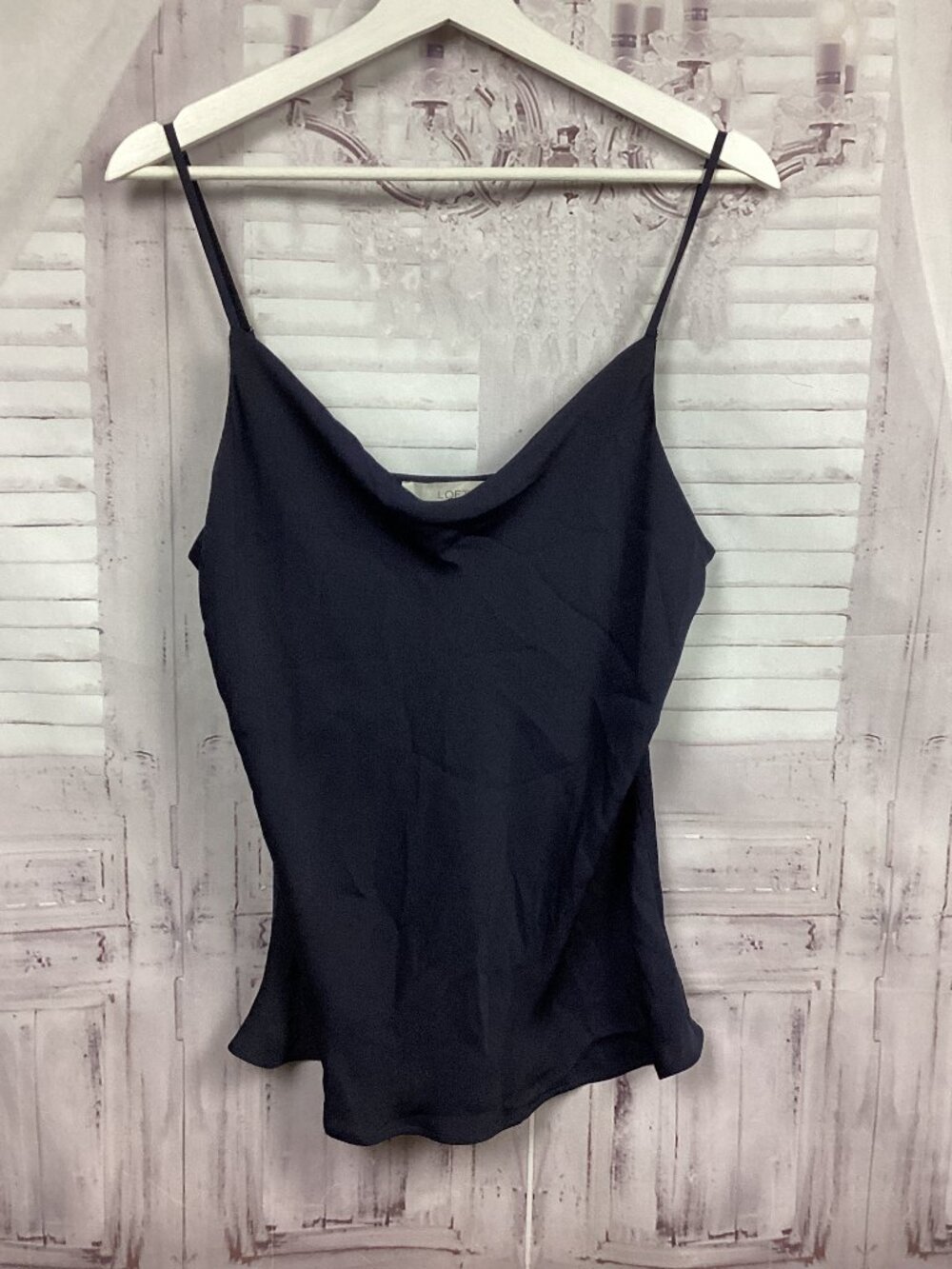 Loft Black Chemise Tank Top Cami NWT M